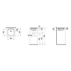 Раковина 35x36,5 см Laufen Ino 8.1730.1.000.109.1