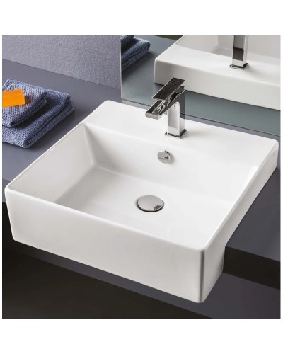 Раковина 50x48 см Artceram Quadro Semincasso QUL004 01 00 bi