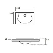 Раковина 55x36 см Kerasan Bentley 394001x0