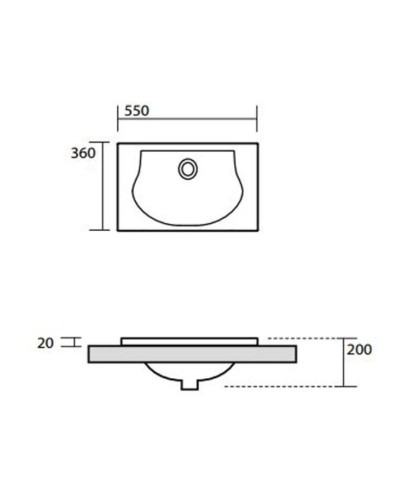 Раковина 55x36 см Kerasan Bentley 394001x0
