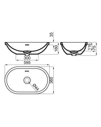 Раковина 59,5x36 см Noken Forma Oval N399999813