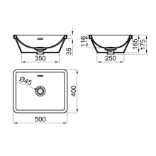 Раковина 50x40 см Noken Forma Retto N399999810