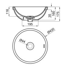 Раковина 42x42 см Noken Forma Rondo N399999816