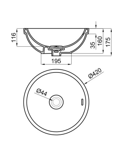 Раковина 42x42 см Noken Forma Rondo N399999816