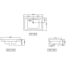 Раковина 63,5х41,5 см Jaquar Aria ARS-WHT-39601