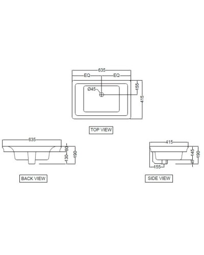 Раковина 63,5х41,5 см Jaquar Aria ARS-WHT-39601
