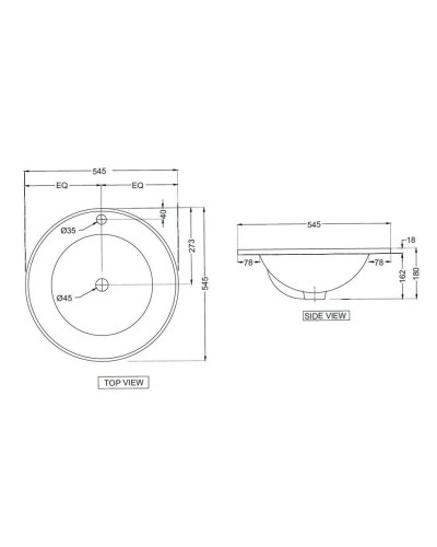 Раковина 54,5х54,5 см Jaquar Fusion FSS-WHT-29601