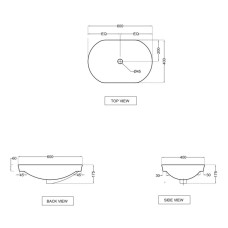 Раковина 60x40 см Jaquar Solo SLS-WHT-6601
