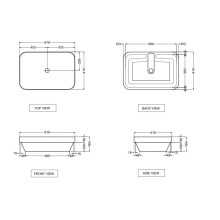 Раковина 61x41,5 см Jaquar D'Arc DRS-WHT-37601