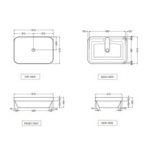 Раковина 61x41,5 см Jaquar D'Arc DRS-WHT-37601