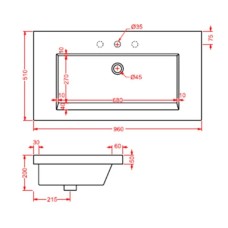 Раковина 96х51 см Artceram Washbasins Gap GPL004 01 00 bix1