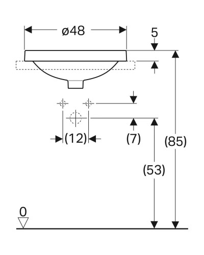 Раковина 48х48 см Geberit VariForm 500.704.01.2