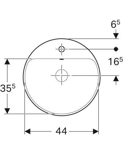 Раковина 48х48 см Geberit VariForm 500.704.01.2