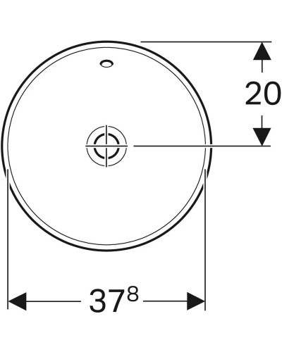 Раковина 40х40 см Geberit VariForm 500.700.01.2