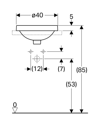 Раковина 40х40 см Geberit VariForm 500.700.01.2