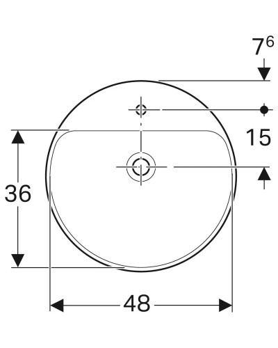 Раковина 50х50 см Geberit VariForm 500.782.01.2