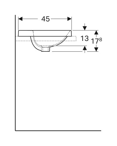 Раковина 50х45 см Geberit VariForm 500.712.01.2