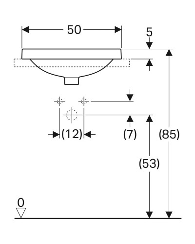 Раковина 50х45 см Geberit VariForm 500.712.01.2