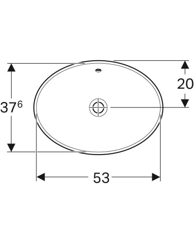 Раковина 55х40 см Geberit VariForm 500.716.01.2