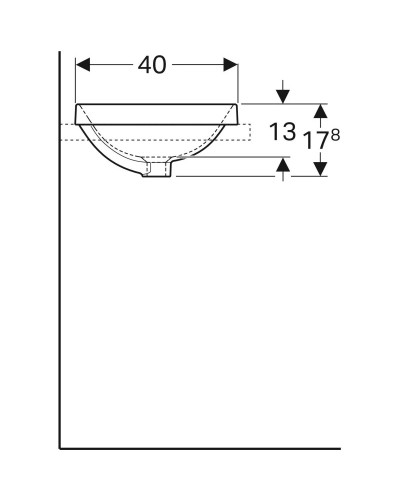 Раковина 55х40 см Geberit VariForm 500.718.01.2