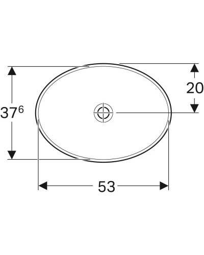 Раковина 55х40 см Geberit VariForm 500.718.01.2