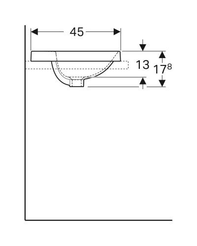 Раковина 55х45 см Geberit VariForm 500.722.01.2