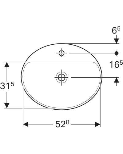 Раковина 55х45 см Geberit VariForm 500.722.01.2