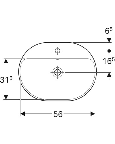 Раковина 60х45 см Geberit VariForm 500.732.01.2