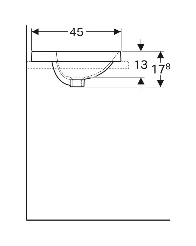 Раковина 55х45 см Geberit VariForm 500.740.01.2