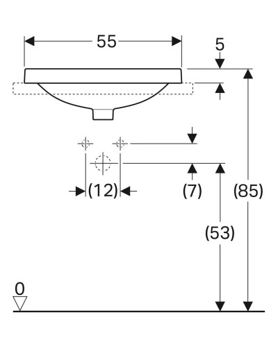 Раковина 55х45 см Geberit VariForm 500.740.01.2