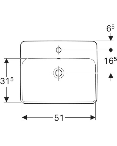 Раковина 55х45 см Geberit VariForm 500.740.01.2
