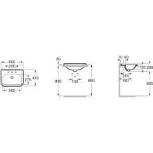Раковина 60x45 см Roca Carmen 3270A5003
