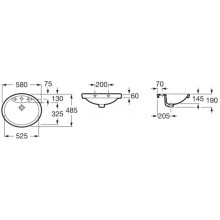 Раковина 58х48,5 см Roca Dama Senso 327515000