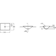 Раковина 53,3x36,8 см Jacob Delafon Carillon E96117-0