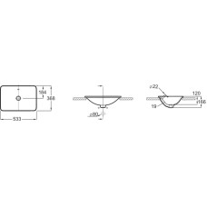 Раковина 53,3x36,8 см Jacob Delafon Carillon E96117-0