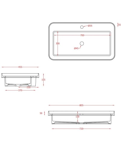 Раковина 80,5x45,5 см Artceram Fuori Scala TFL035 15 00 x1