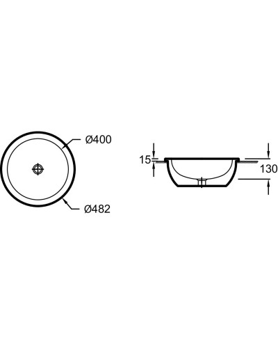 Раковина 48,2х48,2 см Jacob Delafon Vox EYL002-00