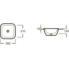 Раковина 39,2х39,2 см Jacob Delafon Vox EYF002-00
