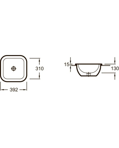 Раковина 39,2х39,2 см Jacob Delafon Vox EYF002-00