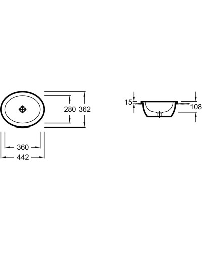 Раковина 44,2х36,2 см Jacob Delafon Vox EYJ002-00
