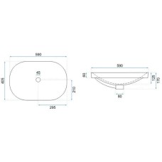 Раковина 59х40,5 см Rea Arleta REA-U8700