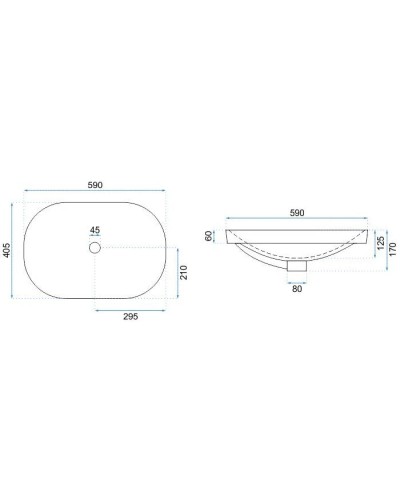 Раковина 59х40,5 см Rea Arleta REA-U8700
