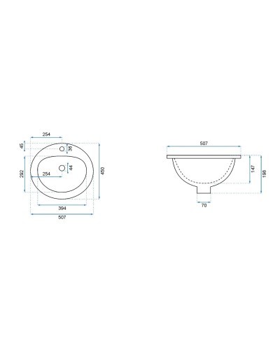 Раковина 50,7х45 см Rea Magari REA-U0064