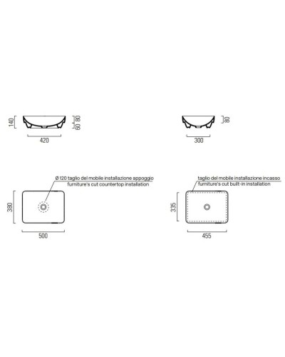Раковина 50х38 см GSI Pura 884711