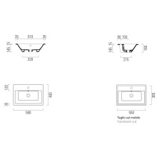 Раковина 58х40 см GSI Kube X 9433111