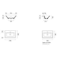 Раковина 58х40 см GSI Kube X 9433111