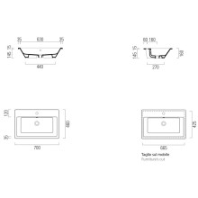 Раковина 70х46 см GSI Kube X 9437111