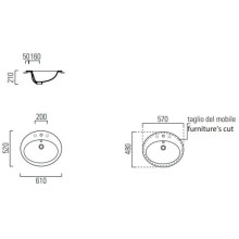 Раковина 61х52 см GSI City MASIAN111