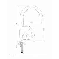 Смеситель для кухни Ceramica Nova A.V.O 70027CH Хром