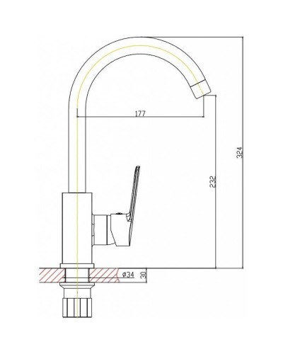 Смеситель для кухни Orange Plito M16-004cr Хром